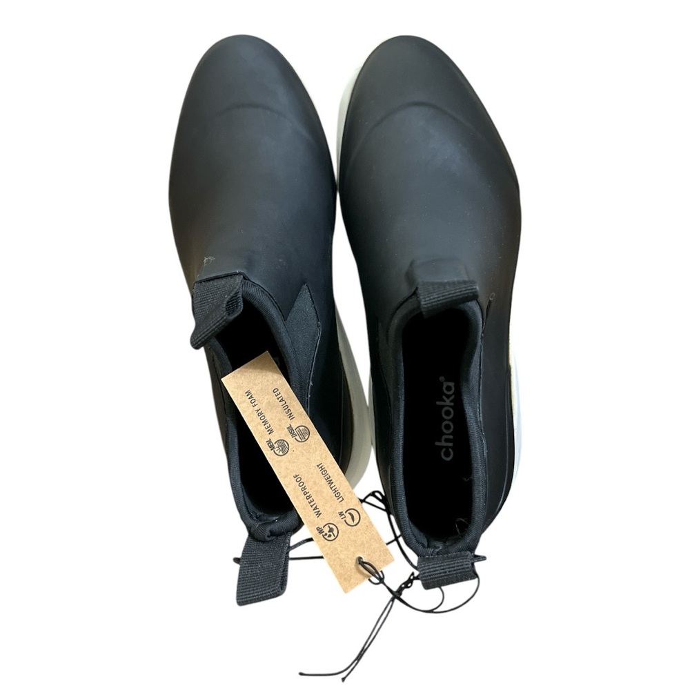 NWT Chooka Black Slip-On Rain Bellevue Waterproof Insulated Sneakers size 8 - Picture 2 of 6